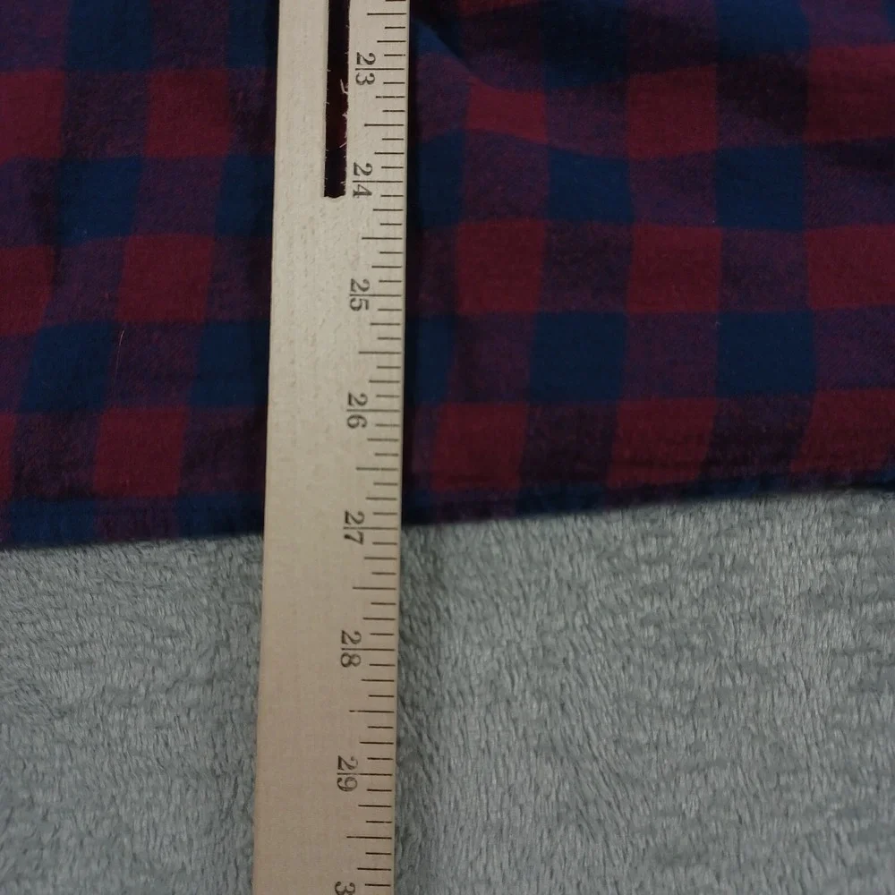 J Crew Shirt Mens Large Red Plaid Flannel Slim Fit Preppy‎ Long Sleeve